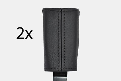 black stitch FITS MAZDA 6 02-07 2X FRONT SEAT BELT STALK LEATHER COVERS