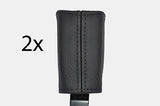 black stitch FITS MAZDA 6 02-07 2X FRONT SEAT BELT STALK LEATHER COVERS