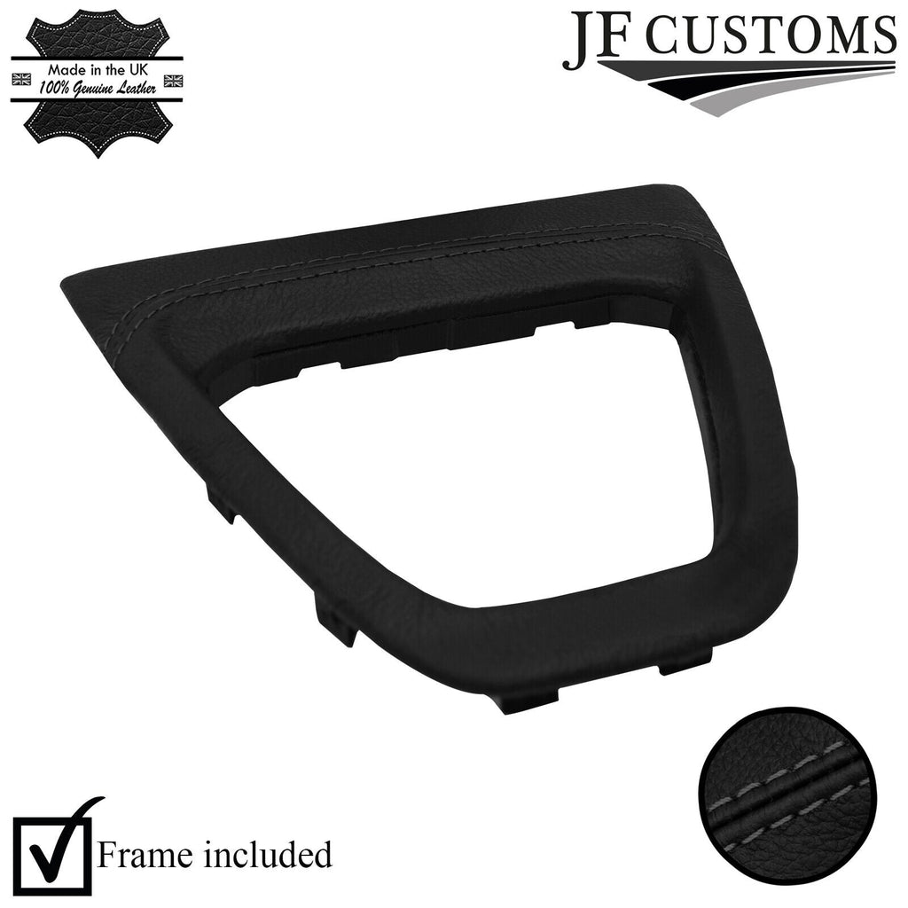 DARK GREY STITCH LEATHER GEAR SURROUND COVER + FRAME FITS VAUXHALL VIVARO 19-22