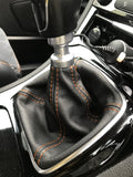 ORANGE STITCH MANUAL REAL LEATHER GEAR STICK GAITER FITS FORD S-MAX 2011-2015