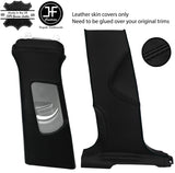 BLACK STITCH 2X UPPER AND 2X LOWER B PILLAR LEATHER COVER FOR AUDI Q5 2008-2015