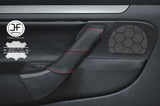 RED STITCH 1X PASSENGER DOOR HANDLE LEATHER COVER FITS VW GOLF MK5 V 04-09