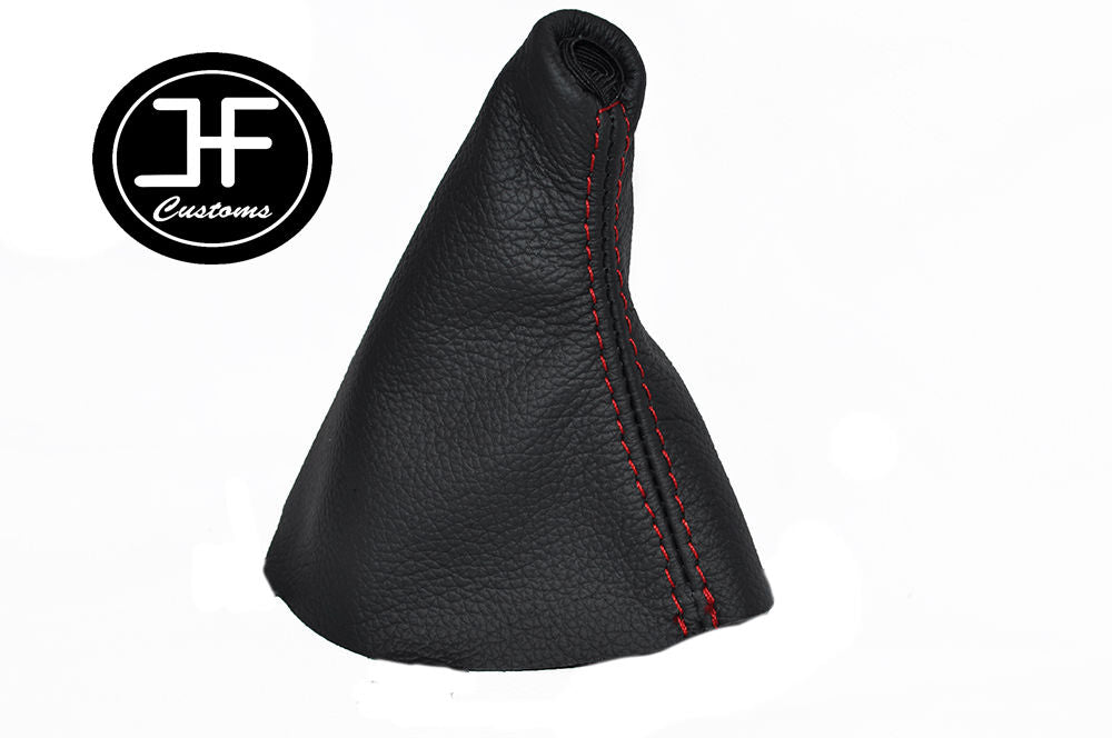RED STITCHING FITS KIA SHUMA 1997-2001 GAITER BOOT GENUINE LEATHER NEW