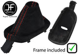 RED STITCH SUEDE AUTOMATIC GEAR + PLASTIC FRAME FOR DODGE CHALLENGER 15-18