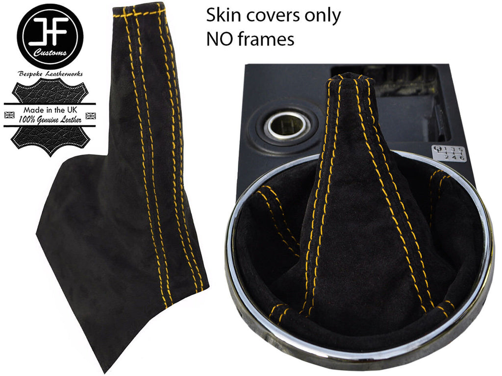 YELLOW STITCH REAL SUEDE GEAR HANDBRAKE GAITER FOR LEXUS IS200 MK1 1998-2005