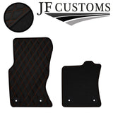 TAN DIAMOND STITCH VINYL 4XTAILORED FLOOR CARPET FOR JAGUAR F-PACE 16-21 JF1