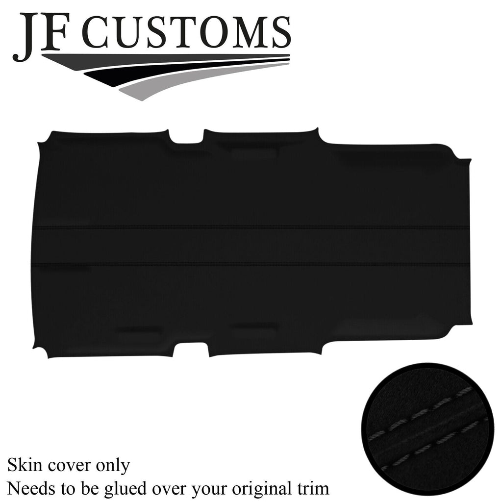 BLACK STITCH LUXE-SUEDE NON SUNROOF HEADLINER COVER FOR HUMMER H3 05-11 STYLE 2