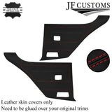 RED STITCH 2X REAR DOOR CARD PANEL COVERS FITS PEUGEOT 205 3 DOOR CUSTOM NEW
