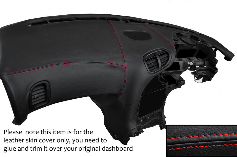 RED STITCH DASH DASHBOARD LEATHER SKIN COVER FITS MAZDA RX7 FD3S 1992-2002