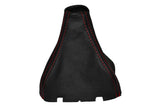 FITS SEAT LEON FR TOLEDO ALTEA XL GEAR GAITER RED DOUBLE STITCHING CUSTOM NEW