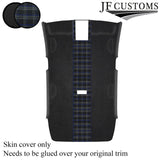 R BLUE STITCH TARTAN D GREY LUXE SUEDE HEADLINER COVER FOR VW GOLF MK7 13-19 3DR