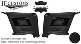 BLACK  STITCH NAPPA LEATHER 2X REAR DOOR TRIMS FITS AUDI A5 8F S5 CABRIO 09-16