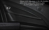 BLACK STITCH 2X REAR DOOR CARD TRIM LEATHER COVERS FITS VW SCIROCCO 2008-2014