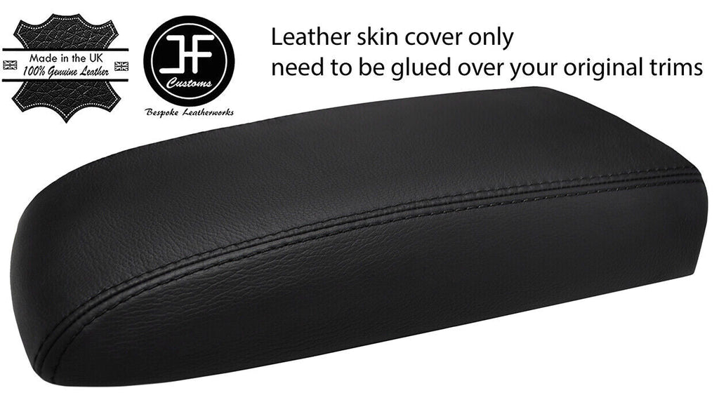 BLACK STITCHING ARMREST REAL LEATHER COVER FITS SAAB 9-7X 97X 2005-2009