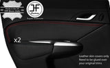 RED STITCH 2X REAR DOOR CARD TRIM LEATHER COVER FOR HONDA CIVIC 06-12 STYLE 2