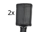 black stitch FITS FORD FOCUS MK1 MK2 98-04 2X FRONT SEAT BELT LEATHER COVERS