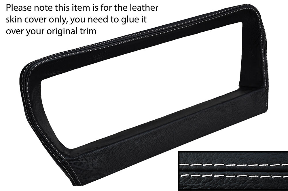 WHITE STITCH SPEEDO SURROUND LEATHER COVER FITS RANGE ROVER VOGUE SE CLASSIC