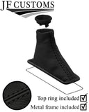 BLACK STITCH LEATHER AUTOMATIC GEAR+METAL FRAME+TOP RING FOR INFINITI M35 05-10