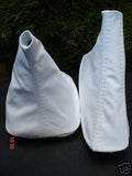 FITS BMW E36 E46 WHITE LEATHER GEAR HANDBRAKE GAITER CUSTOM NEW MADE IN UK