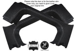 GREY STITCH 2X REAR QUARTER WINDOW PANEL LEATHER COVERS FITS DEFENDER 110 SW