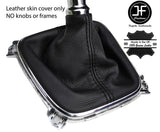 BLACK STITCHING TOP GRAIN REAL LEATHER GEAR GAITER FOR KIA CEE'D CEED 2013-2018