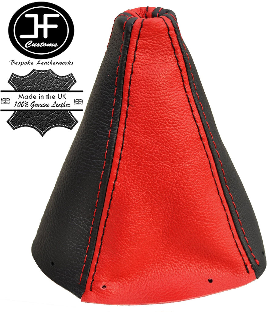 BLACK & RED REAL LEATHER GEAR GAITER FOR AUDI TT MK1 COUPE ROADSTER 1998-2006