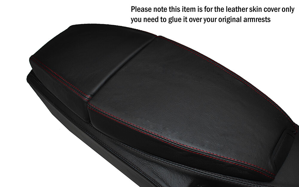 RED STITCHING LEATHER ARMREST SKIN COVER FITS BMW 6 SERIES E63 E64 04-11