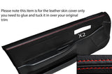 RED STITCHING 2X DOOR CARD TRIM LEATHER SKIN COVERS FITS HONDA CRX 1988-1991