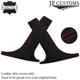 RED STITCH ITALIAN LEATHER PILLAR KIT COVERS FOR BMW 1 SERIES F20 F21 11-17