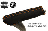 ORANGE STITCH REAL SUEDE HANDBRAKE HANDLE COVER FITS AUDI A3 8P 04-12 CUSTOM NEW