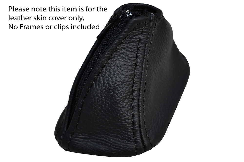 BLACK STITCHING LEATHER SKIN GEAR GAITER FITS TOYOTA PRIUS 2001-2003 CUSTOM NEW