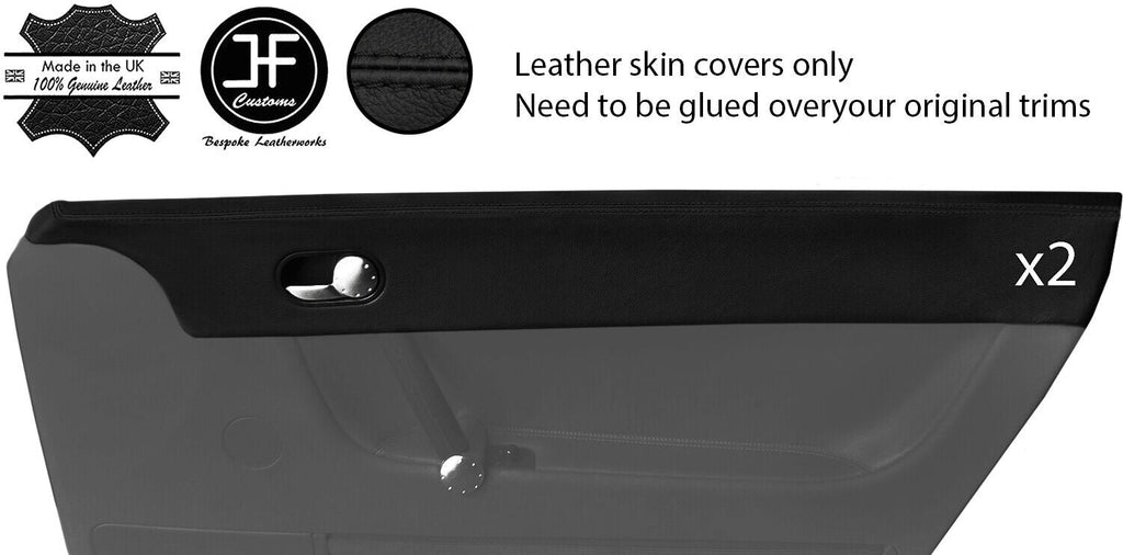 BLACK STITCH 2X UPPER TOP DOOR CAPPING LEATHER COVERS FITS AUDI TT MK1 98-06