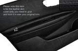 BLACK STITCH 2X FRONT DOOR ARMREST SKIN COVERS FITS NISSAN QASHQAI 2007-2013