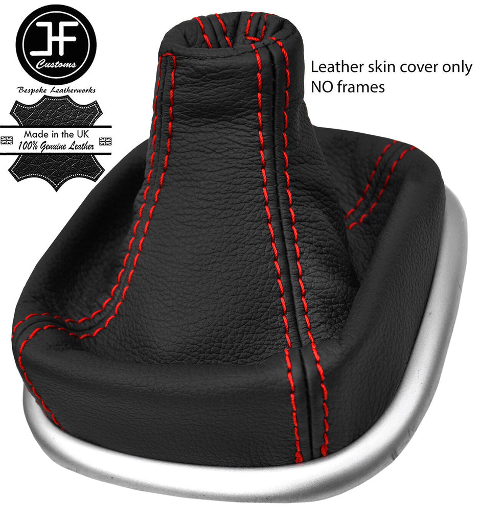 RED STITCH TOP GRAIN LEATHER MANUAL GEAR GAITER FITS RENAULT SCENIC MK2 03-09