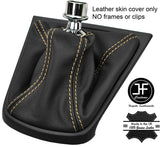 CREAM STITCH TOP GRAIN LEATHER MANUAL GEAR GAITER FITS JAGUAR X-TYPE 2001-2009