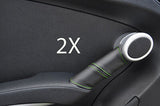 green stitch FITS MERCEDES SLK R171 04-11 2X DOOR HANDLE LEATHER COVERS