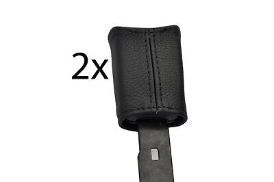 black stitch FITS VOLKSWAGEN POLO MK5 00-01 2X FRONT SEAT BELT STALK COVERS