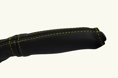 yellow stitch FITS BMW E36 & Z3 91-98 HANDBRAKE HANDLE LEATHER COVER ONLY