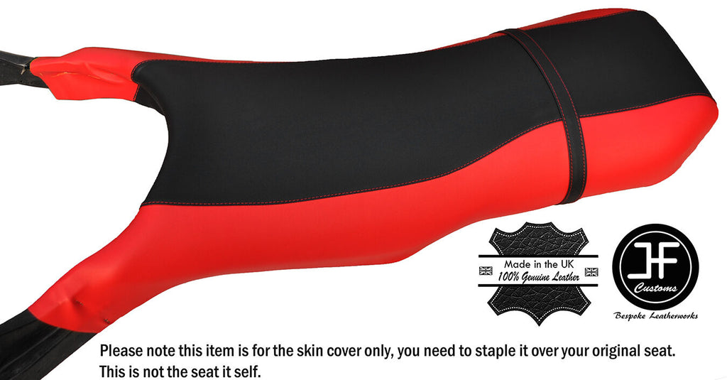 BLACK & RED CUSTOM FITS SEA DOO XP 97-05 AUTOMOTIVE VINYL SEAT COVER + STRAP