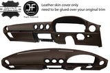 BROWN DASH DASHBOARD REAL LEATHER COVER FITS MERCEDES SL C107 R107 1971-1989