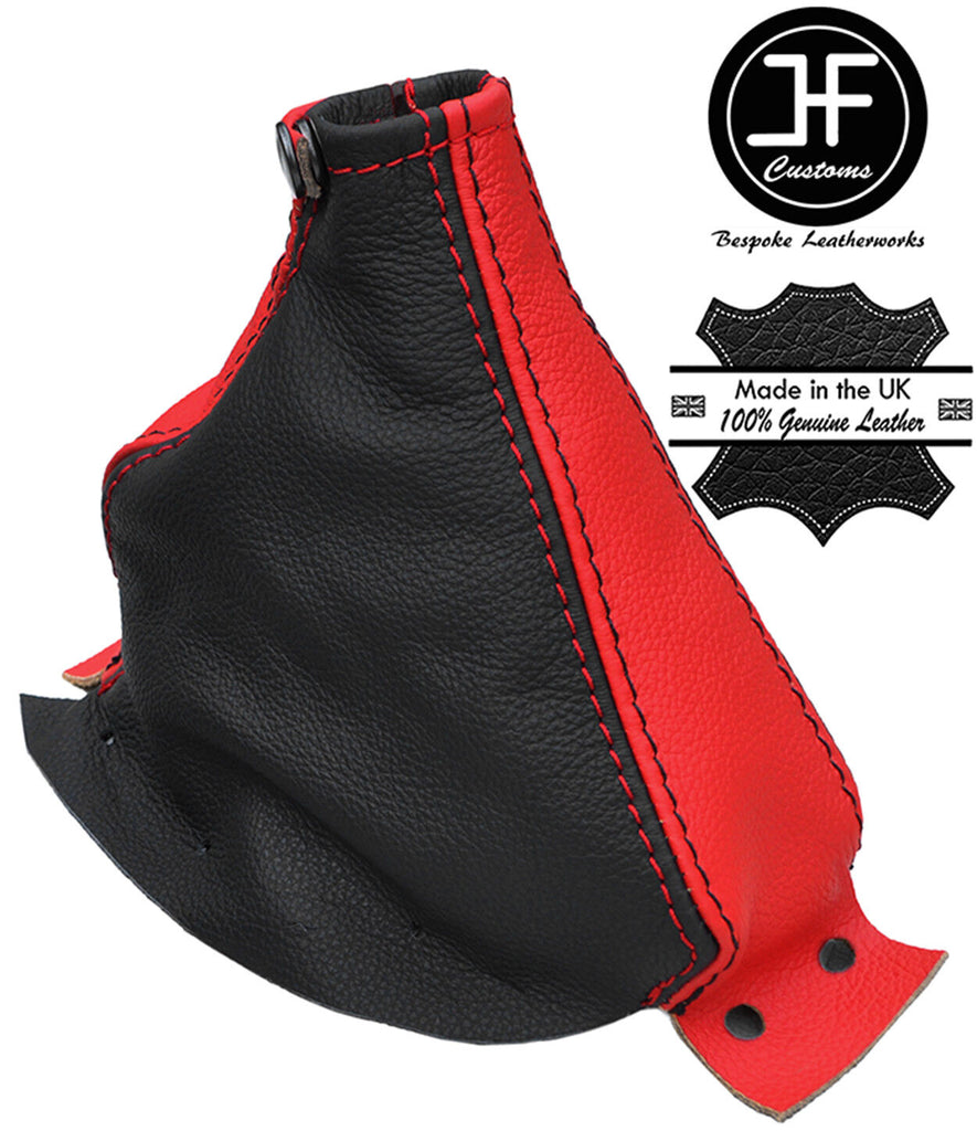 BLACK & RED REAL LEATHER HANDBRAKE GAITER FITS 300ZX Z32 1989-2000 CUSTOM NEW