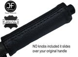 BLACK STITCH HANDBRAKE HANDLE LEATHER COVER FITS ALFA ROMEO ALFETTA GT COUPE