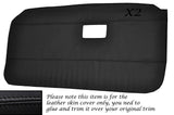 BLACK STITCH 2X DOOR CARDS LEATHER SKIN COVERS FITS MG MGB 1971-1976 CUSTOM NEW