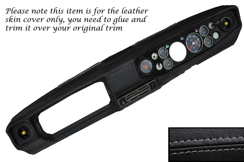 GREY STITCH DASH DASHBOARD LEATHER SKIN COVER FITS SUNBEAM RAPIER H120