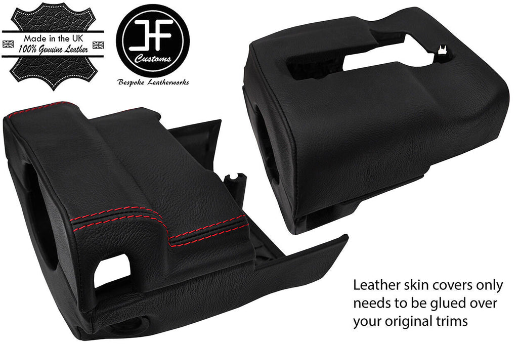 RED STITCH STEERING SHROUD COLUMN LEATHER COVER FITS FORD MUSTANG 2005-2009