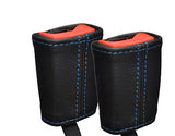 BLUE STITCH FITS INFINITI G37 2X FRONT SEAT BELT STALK LEATHER COVERS ONLY