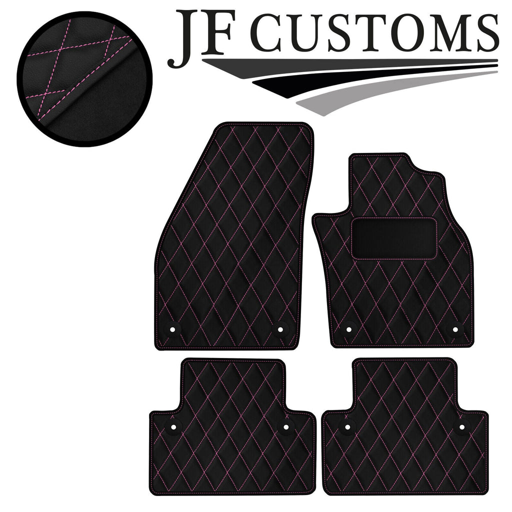 PINK DIAMOND STITCH VINYL 4XTAILORED FLOOR CARPET FOR VOLVO C30 AUTO 06-13 JF1