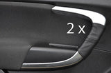 black sttiching FITS VAUXHALL INSIGNIA 08+ 2X FRONT DOOR HANDLE LEATHER COVERS