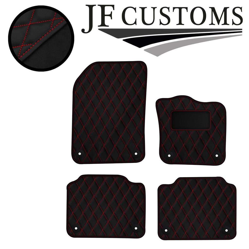 RED DIAMOND STITCH VINYL 4XTAILORED FLOOR CARPET FOR VOLVO S90 V90 16-21 JF1
