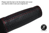 RED STITCH HANDBRAKE HANDLE PERFORATED SKIN COVER FITS TESLA ROADSTER 08-13